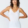 Tops | STATESIDE Supima Slub Jersey V-Neck Cami In White