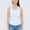 Fabric | STATESIDE Rib Racerback Tank In White