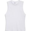 Tops | STATESIDE Supima Slub Sleeveless Mock Neck Top In White