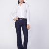 Fabric | STATESIDE Voile Elastic Back Cropped Shirt In White